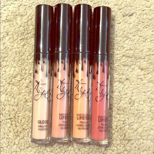 LOT OF 4, Kylie Cosmetics Lipstick (3) & Gloss